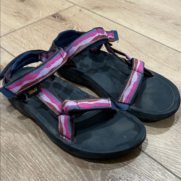 Teva Vibrant Pink and Blue Sandals - Picture 1 of 5